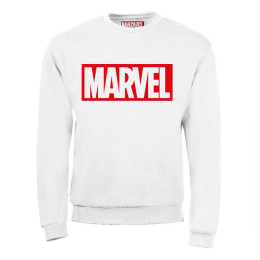 Sweat MARVEL Blanc Logo classique