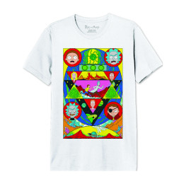 T-shirt Rick et Morty blanc Rick et Morty Land