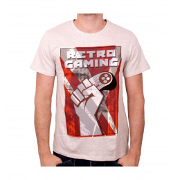 Tee-Shirt Blanc Retro Gaming Geek