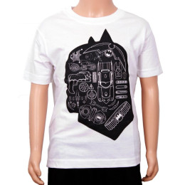 Tee Shirt Enfant Blanc Silhouhette Batman 