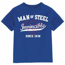 Tee Shirt Enfant Bleu Invincible Man Of Steel Superman 