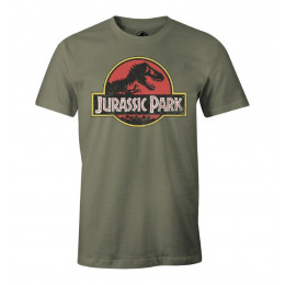 Tee-Shirt Jurassic Park kaki Logo vintage