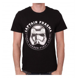 Tee-Shirt Noir Captain Phasma Helmet Star Wars