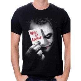 Tee Shirt Noir Joker Why So Serious Batman 