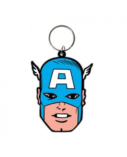 Porte-clés Face 6cm Captain America