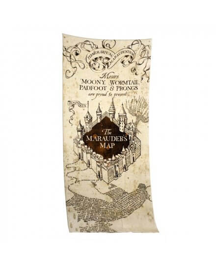 Serviette de bain Harry Potter Carte du Maraudeur 75 x 150 cm