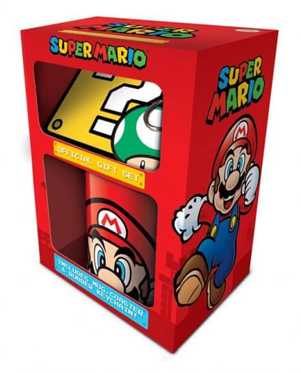 Set Super Mario Mug sous verre et porte-clés