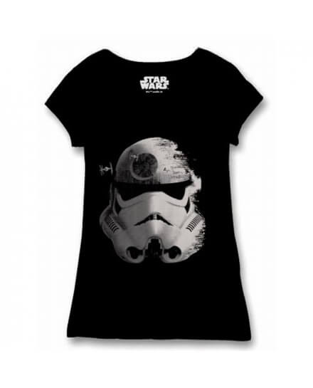 Tee-Shirt Femme Noir Trooper Space Star Wars