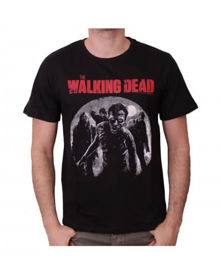 Tee-Shirt Noir Approaching Walkers The Walking Dead