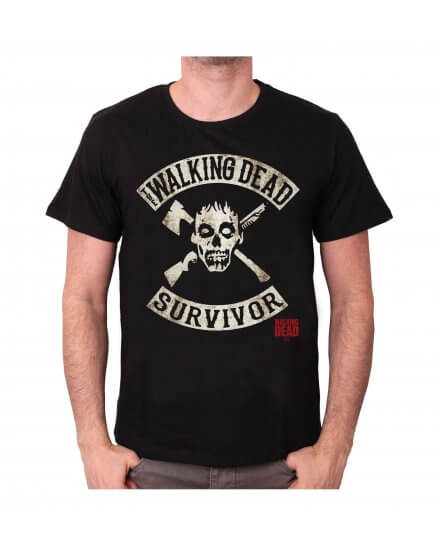 Tee-Shirt Noir Survivor The Walking Dead