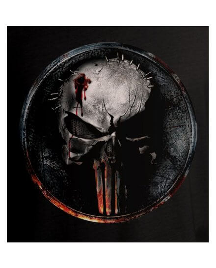 Tee-Shirt Punisher Noir Skull Blood