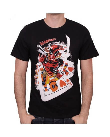 Tee-Shirt Roi de Coeur Deadpool