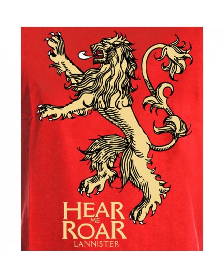 Tee-Shirt Rouge Hear Me Roar Game of Thrones