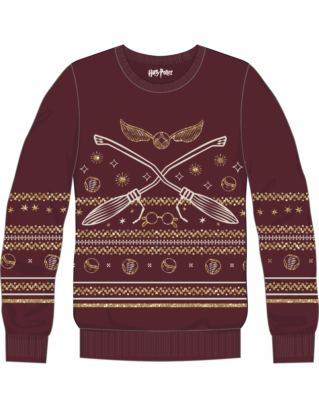 Pull de Noël enfant Harry Potter Quidditch holidays - 5229