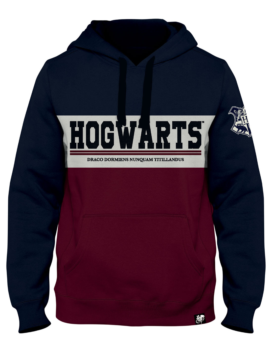 Sweat à Capuche Homme Harry Potter Poudlard – Gris, Taille M Ou L