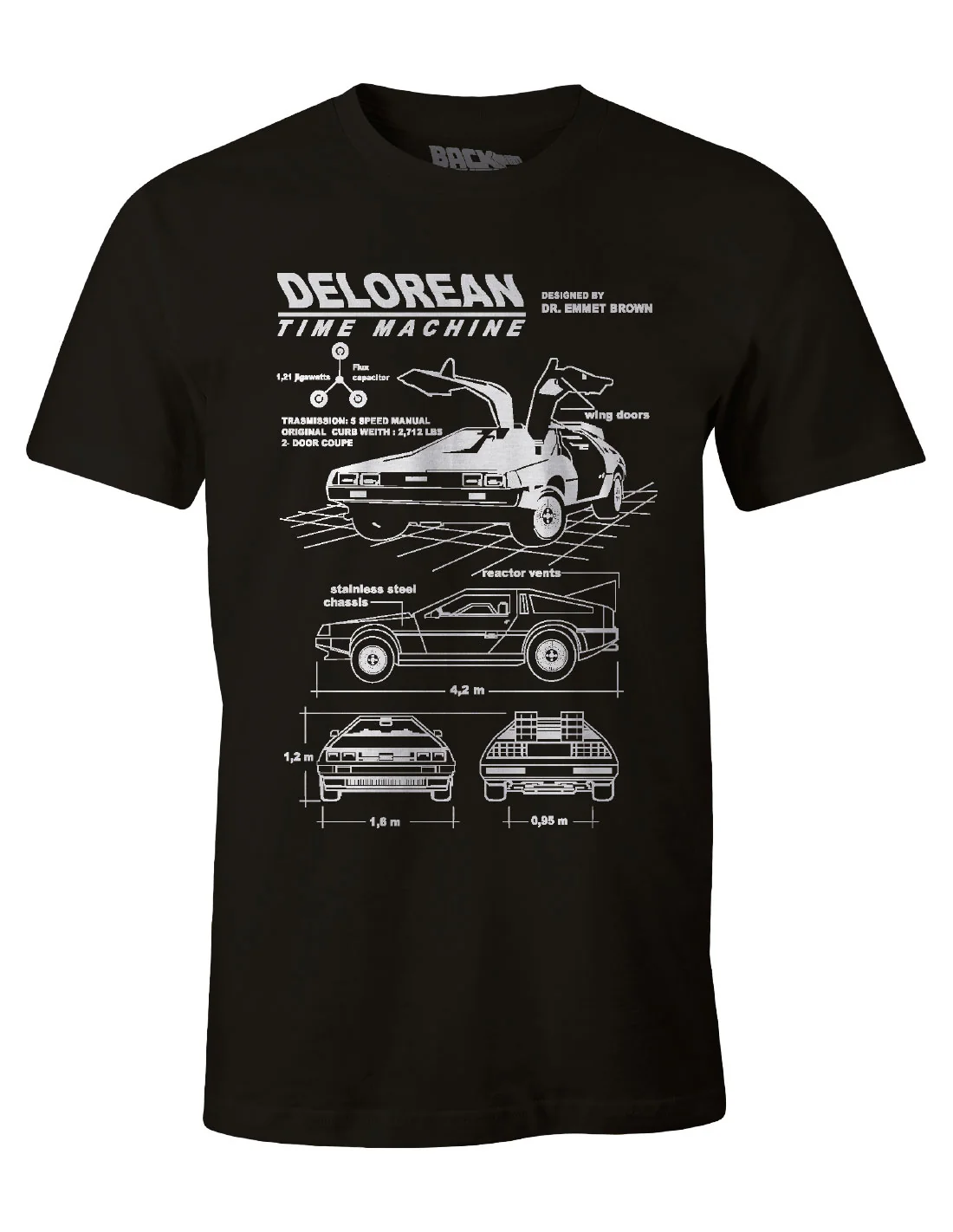 T Shirt Retour Vers Le Futur T-shirt Geek Homme Retro Delorean