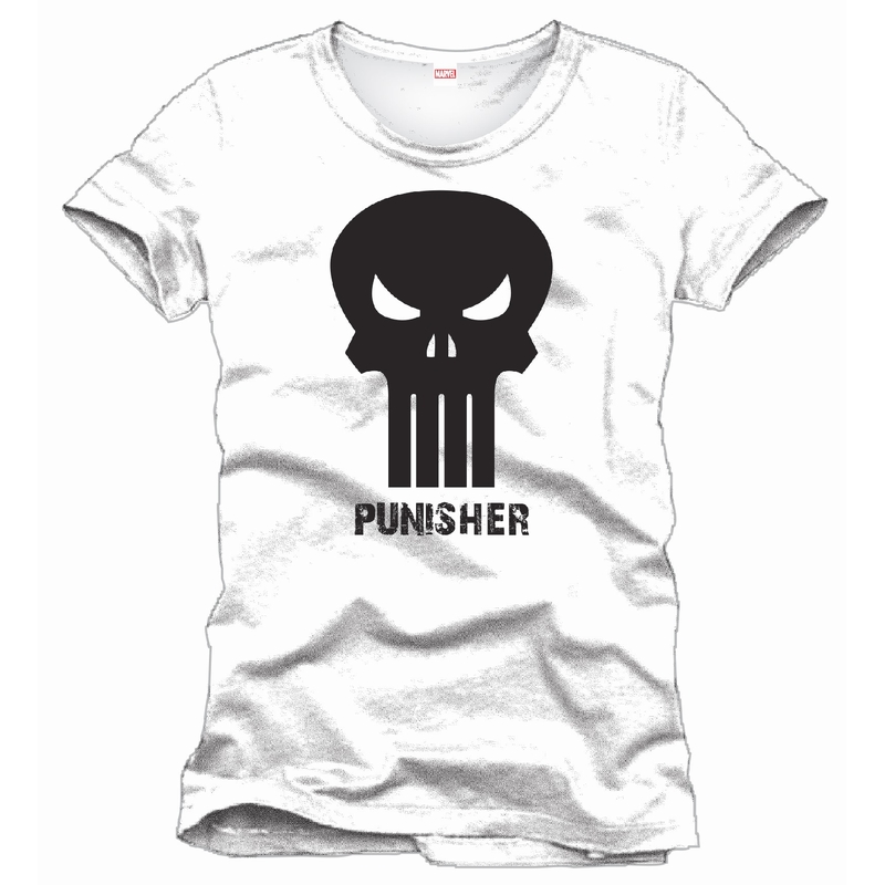 T-shirt Punisher Rétro Marvel Comics - Taille Youth Large (équivalent Adulte Petit), Noir 100% Coton, Très Bon état