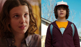 Eleven et Dustin dans Stranger Things